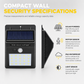 Outdoor Solar Wall Light with Motion Sensor for Garden and Yard