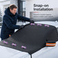 Magnetic Car Windshield Cover Thickened Waterproof Sunshade and Snow Shield with Reflective Strips