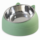 Cartoon Cat Shaped Stainless Steel Pet Bowl Dual Use Food and Water Feeder for Cats and Small Dogs