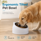 Cartoon Cat Shaped Stainless Steel Pet Bowl Dual Use Food and Water Feeder for Cats and Small Dogs