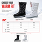 Women's Winter High Top Snow Boots Waterproof Non Slip Outdoor Tall Boots with Thick Plush Lining and Thick Sole
