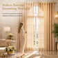 Geometric Jacquard Sheer Curtain Panel for Living Room