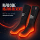 Unisex Electric Heated Socks Rechargeable Battery Operated Long Cotton Heating Socks for Skiing and Winter Sports