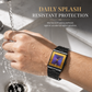 Fashionable Men's Square Quartz Watch with Steel Strap Classic Wristwatch for Men and Students