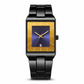 Fashionable Men's Square Quartz Watch with Steel Strap Classic Wristwatch for Men and Students