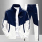 Men's Colorblock Zip-Up Jacket & Drawstring Pants Set