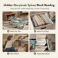 Solid Wood Kids Bookshelf Floor Standing Children's Picture Book Display Rack Kindergarten Reading Bookcase and Storage Organizer Shelf