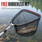 Aluminum Alloy Telescopic Folding Triangular Fishing Landing Net Floating Reinforced Hand Net for Lure Fishing