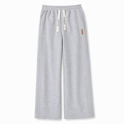 Men's Loose Fit Straight Leg Sweatpants Thick Casual Wide Leg Sports Pants for Autumn and Winter