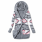 Women's Mid-Length Hooded Knit with Cotton Lining