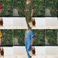 2-piece set: loose V-neck top and pocket pants