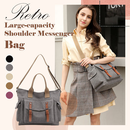 Retro Large-capacity Shoulder Messenger Bag