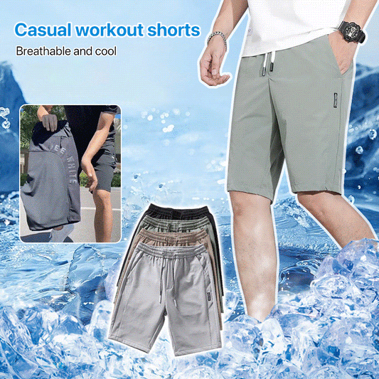 Men’s Ice Silk Casual Breathable Shorts