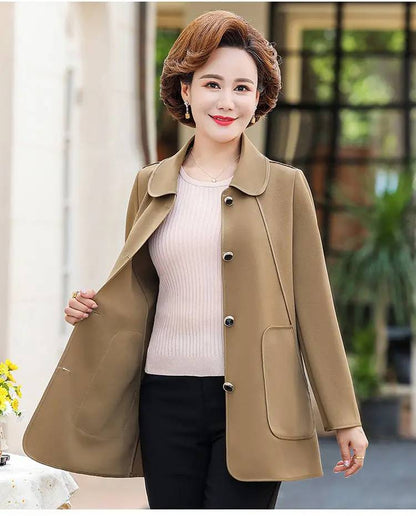 New Mid-Length Double-Sided Faux Plush Jacket for Fall and Winter