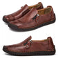 Mens Handmade Side Zipper Casual Comfy Leather Slip On Loafers