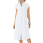 Women’s Button-down Loose Dress with Pocket