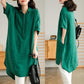 Literary Loose Short-sleeved Shirt Dress