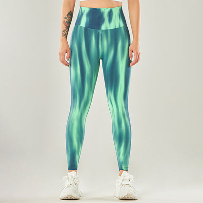 Women Tie Dye Yoga High Waist Pants