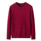 Men's solid color knitted crew neck base shirt