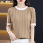 Short-sleeved Knitted T-shirt