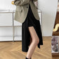 Irregular slit A-shape skirt
