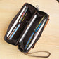 Men's Leather Zipper Wallet with Multi Card Holder