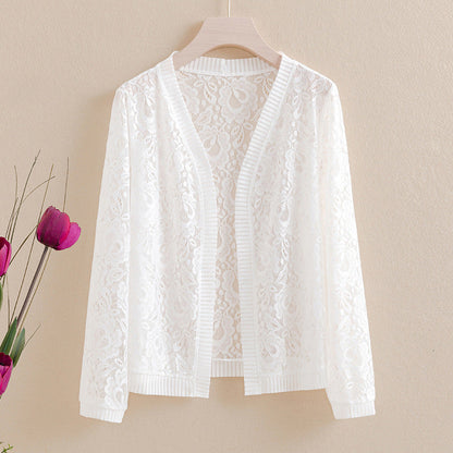 Versatile Sheer Floral Lace Cardigan for Women