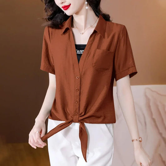Summer casual short sleeved shirt