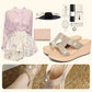 Women's rhinestone wedge sandals