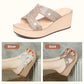 Women's rhinestone wedge sandals