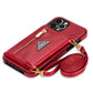 Leather Wallet Case with Crossbody Lanyard for Samsung