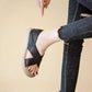 Women's soft cross leather sandals