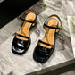 Elegant Hollow-out Mid-heel Women's Sandals