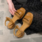 Elegant Hollow-out Mid-heel Women's Sandals