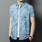 Men’s Stretch Ice Silk Button-down Shirt
