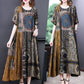 Loose Fit Fashionable Printed Dress with Pocket