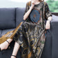 Loose Fit Fashionable Printed Dress with Pocket