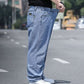 Loose fitting straight leg jeans