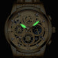 Men's waterproof quartz hollow out design watch