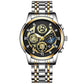 Men's waterproof quartz hollow out design watch