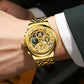 Men's waterproof quartz hollow out design watch