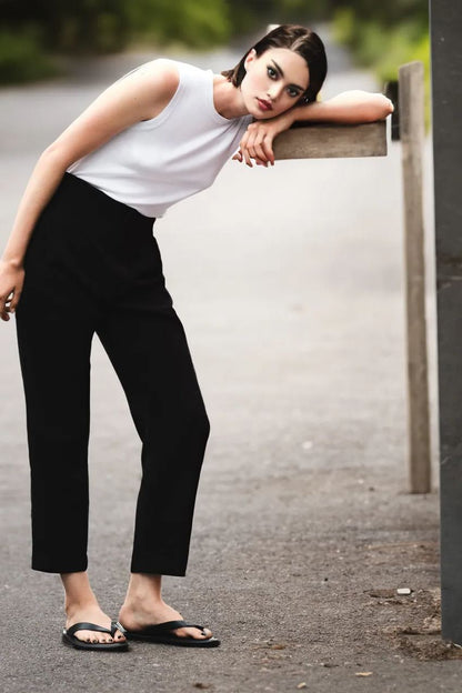 Tailored Pleat High Waist Pants