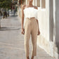 Tailored Pleat High Waist Pants