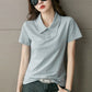 Women's Short Sleeve Cotton Lapel Golf Shirt
