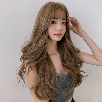 Comic fluffy full head cover long curly wig