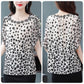 Woman embroidered petal chiffon shirt