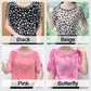 Woman embroidered petal chiffon shirt