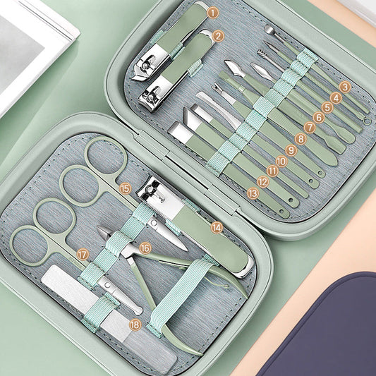 18-piece Manicure Set Nail Clipper Kit