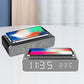 LED Smart Digital Alarm Clock with Wireless Charger, Thermometer and Time