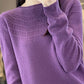 Women's Round Neck Skeleton Wool Knit Sweater
